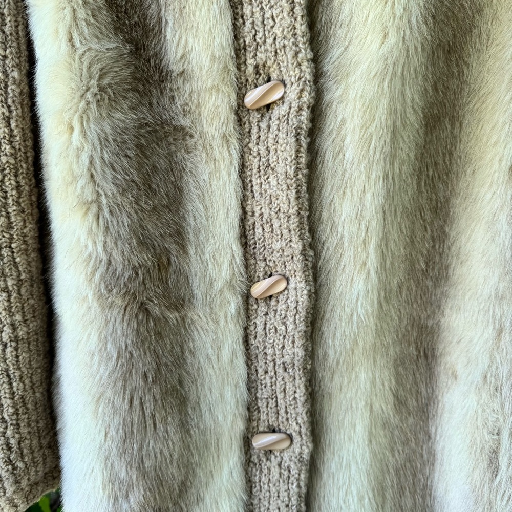 Vintage 70’s / 80’s faux fur and knit teddy jacket - Picture 3 of 7